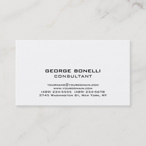 Cute Trendy Black  White Classical Business Card