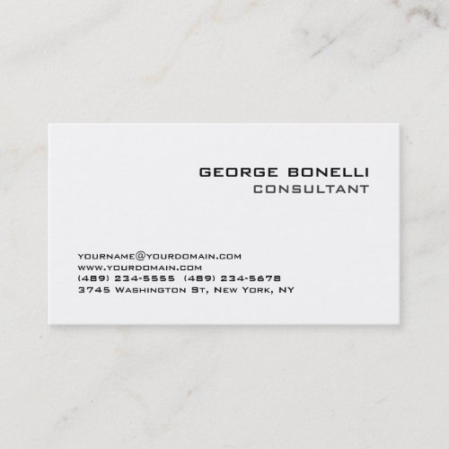 Cute Trendy Black  White Consultant Business Card