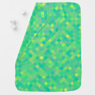 CUTE Trendy Bright Multi-Color Square Pattern Baby Blanket