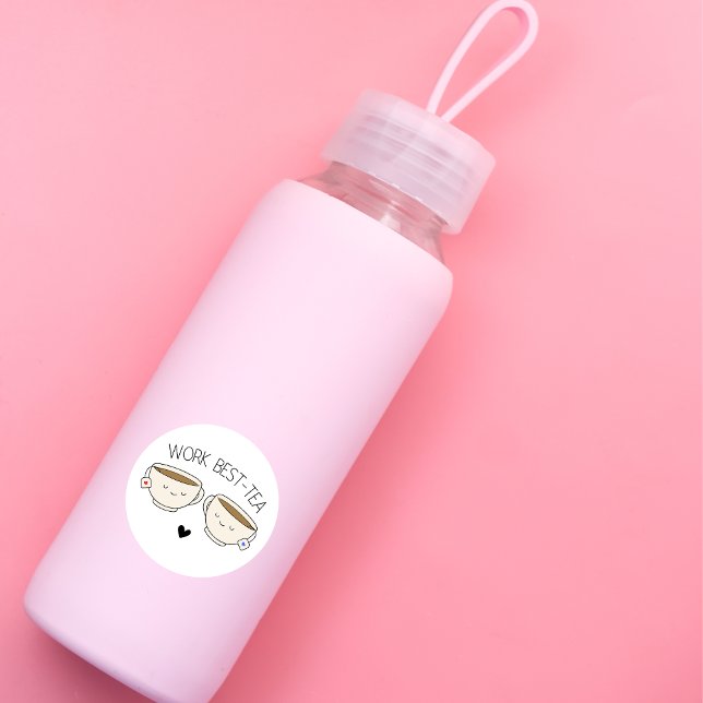 Cute Trendy Chic Work Best-Tea Sticker (Creator Uploaded)