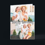 Cute Trendy Custom 2-photos Template Birthday Card<br><div class="desc">This super cute birthday card features a template for your two favorite birthday celebration pictures. This birthday greeting would be ideal for friends,  family,  classmates and co-workers. Any truly wonderful memory would be appropriate.</div>