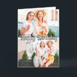 Cute Trendy Custom 2-photos Template Birthday Card<br><div class="desc">This super cute birthday card features a template for your two favorite birthday celebration pictures. This birthday greeting would be ideal for friends,  family,  classmates and co-workers. Any truly wonderful memory would be appropriate.</div>