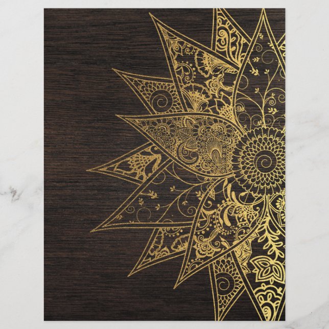 Cute trendy flower henna hand drawn design flyer (Front)