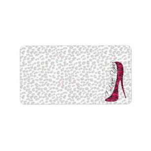 Cute trendy girly elegant "I Love You" high heels Label
