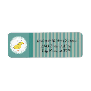 Cute Trendy girly fun cartoon chicken Label