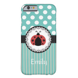 Cute Trendy  girly  fun ladybug personalized Barely There iPhone 6 Case