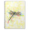 Cute trendy girly watercolor splatters dragonfly
