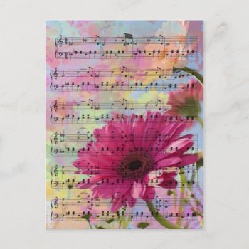 Cute Trendy Girly Watercolours Gerbera Flowers Postcard by InovArtS at Zazzle