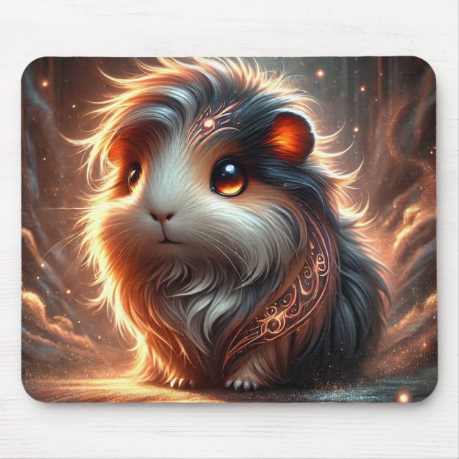 Cute Trendy Guinea Pig | Anime Mousepad (Front)