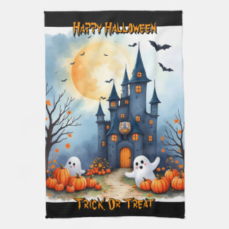 Cute Trendy Halloween Spooky Collection Kitchen Towel
