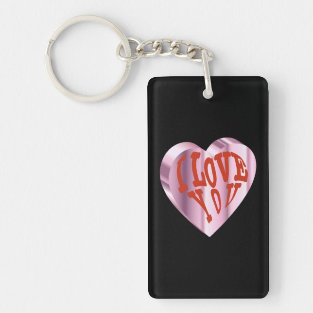 Cute Trendy Heart Keychain (Front)