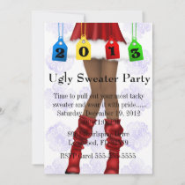 Cute Trendy Holiday/Christmas Ugly Sweater Party Invitation