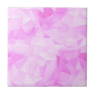 Cute Trendy Light Pink Color Colorful Pattern Ceramic Tile