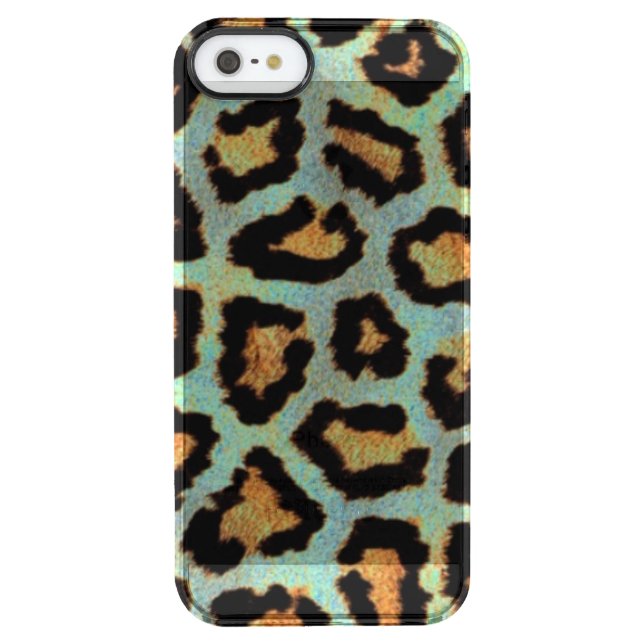 Cute trendy Mint Tease me teal Leopard print  Uncommon iPhone Case (Back)