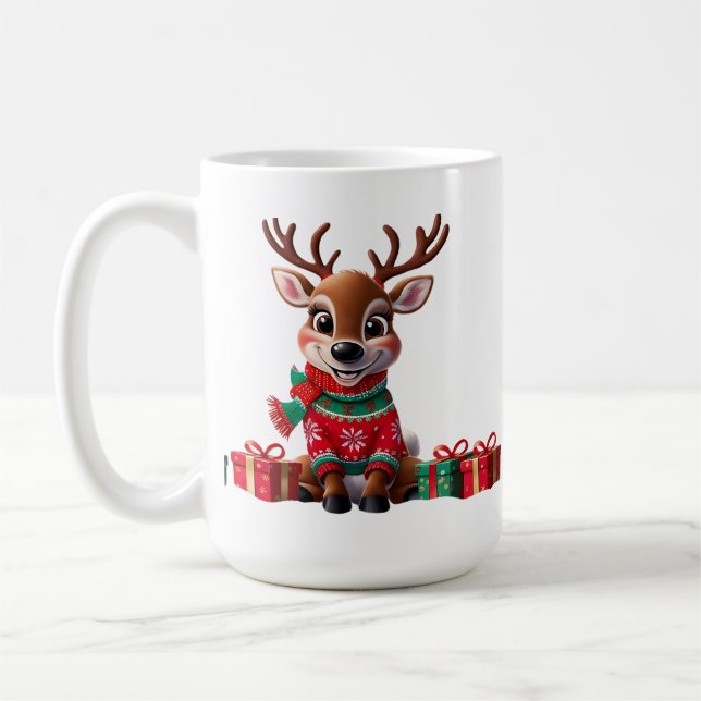  Cute Trendy Modern Humor Funny Merry Christmas  Coffee Mug (Left)