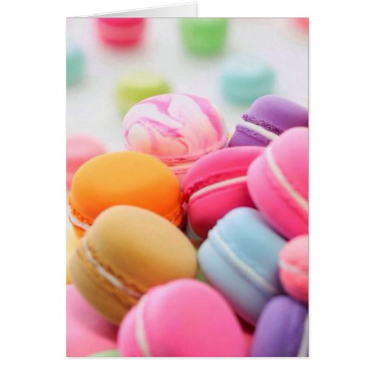 Cute Trendy Pastel Colorful French Macaron Cookies (Front)