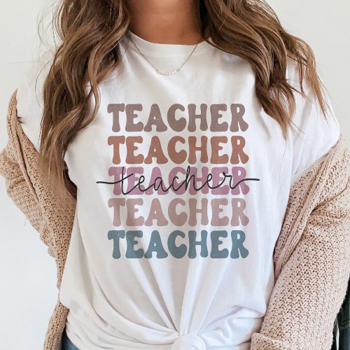 Cute Trendy Teacher Pastel  T_Shirt