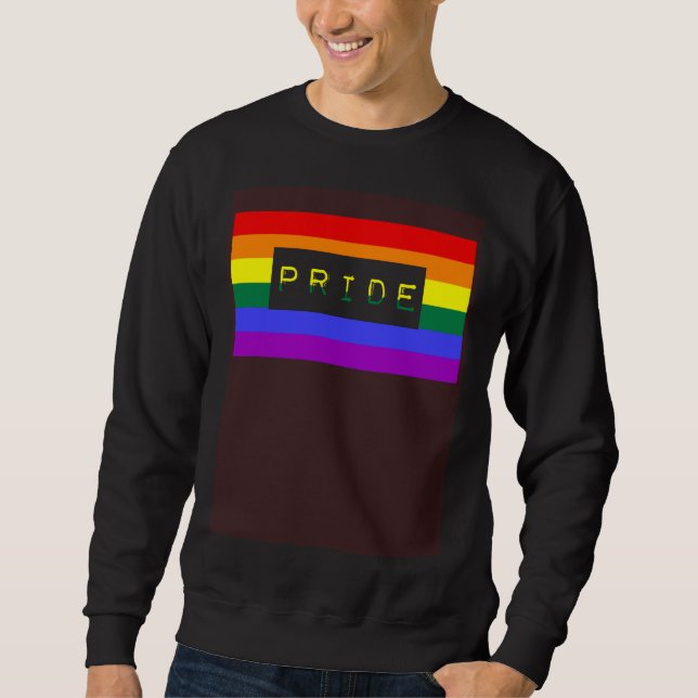 Cute Trendy Unique LGBTQ Gay Pride Flag Queer Quot Sweatshirt (Front)
