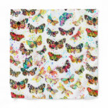 Cute Trendy Watercolor Butterflies Bandana