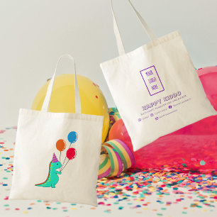 Cute Trex Kid's Party Planner Promotional Tote Bag