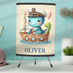 Cute Trex Sailboat Captain Tripod Lamp