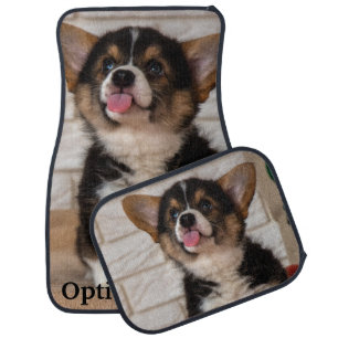 Cute Tri color Pembroke Welsh Corgi Puppy Dog Car Floor Mat