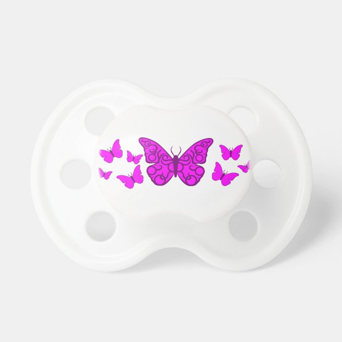 Cute Tribal butterly tattoo design Baby Pacifiers