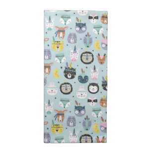 Cute Tribal Face Pattern Cloth Napkin