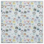 Cute Tribal Face Pattern Fabric