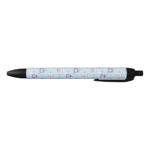 Cute Tribal Owls Blue and Purple Pen