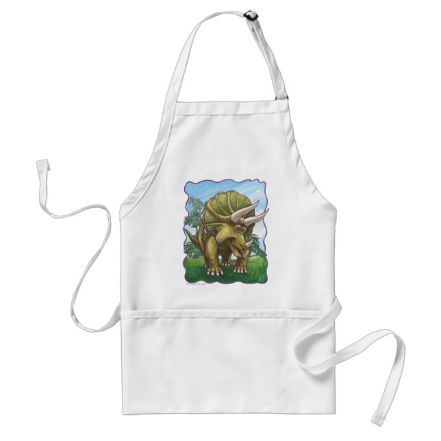 Cute Triceratops Art Gifts & Accessories Adult Apron (Front)