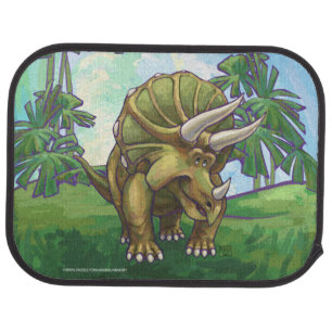Cute Triceratops Car Mat