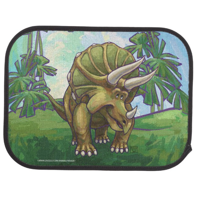 Cute Triceratops Car Mat (Rear)