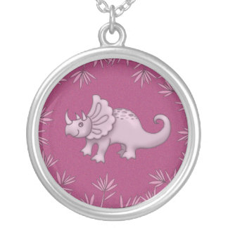 Cute Triceratops Dinosaur Necklace