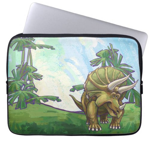 Cute Triceratops Electronic Accessories Laptop Sleeve