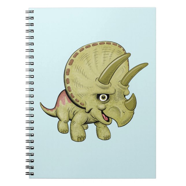 Cute Triceratops Notebook (Front)