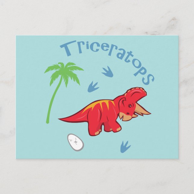Cute Triceratops Postcard (Front)