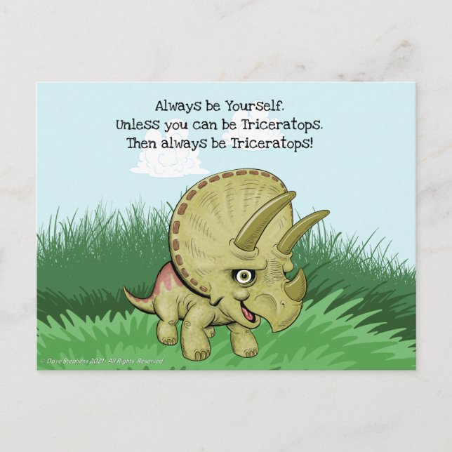 Cute Triceratops Postcard (Front)