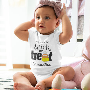 Cute Trick or Treat Baby Bodysuit First Halloween
