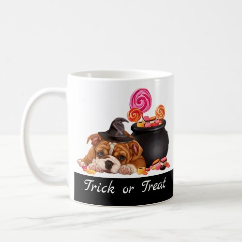 Cute Trick or Treat Candy Dog  Halloween Coffee Mug