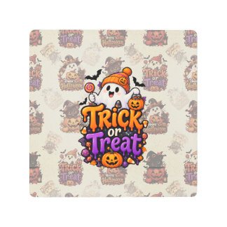 Cute Trick or Treat Ghost Halloween Canvas Print