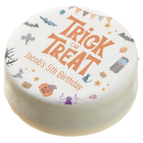 Cute Trick or Treat Halloween 5th Birthday Party Chocolate Covered Oreo