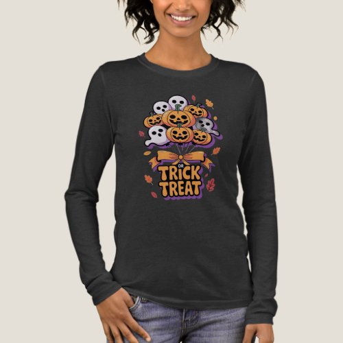 Cute Trick or Treat Halloween Balloons Illustratio Tri-Blend Shirt