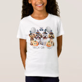 Cute Trick or Treat Halloween Dogs T-Shirt (Front)