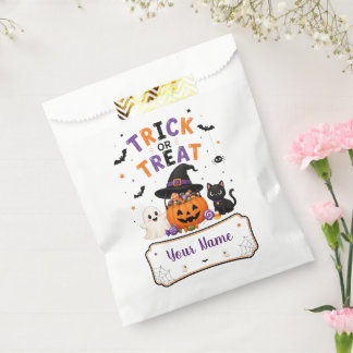 Cute Trick or Treat Halloween Party Favor Bag