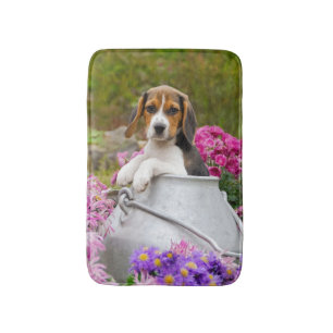 Cute Tricolor Beagle Dog Puppy Milk Churn soft Rug