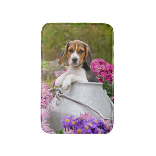 Cute Tricolor Beagle Dog Puppy Milk Churn soft Rug