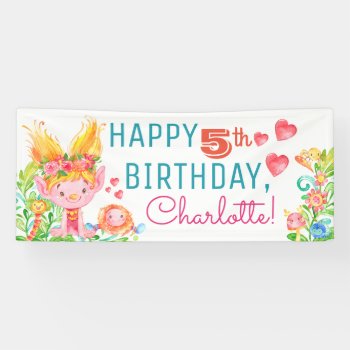 Cute Troll Party Banners by InvitationCentral at Zazzle