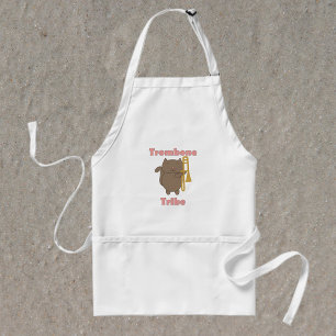 Cute Trombone Cat “Trombone Tribe” Marching Band  Adult Apron