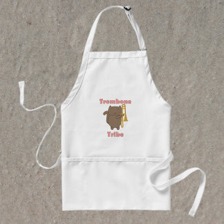 Cute Trombone Cat “Trombone Tribe” Marching Band Adult Apron